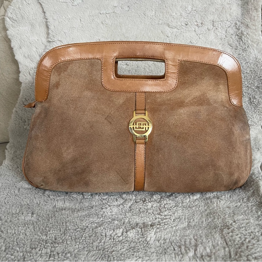 Emilio Pucci Rare 1970’s Suede Clutch